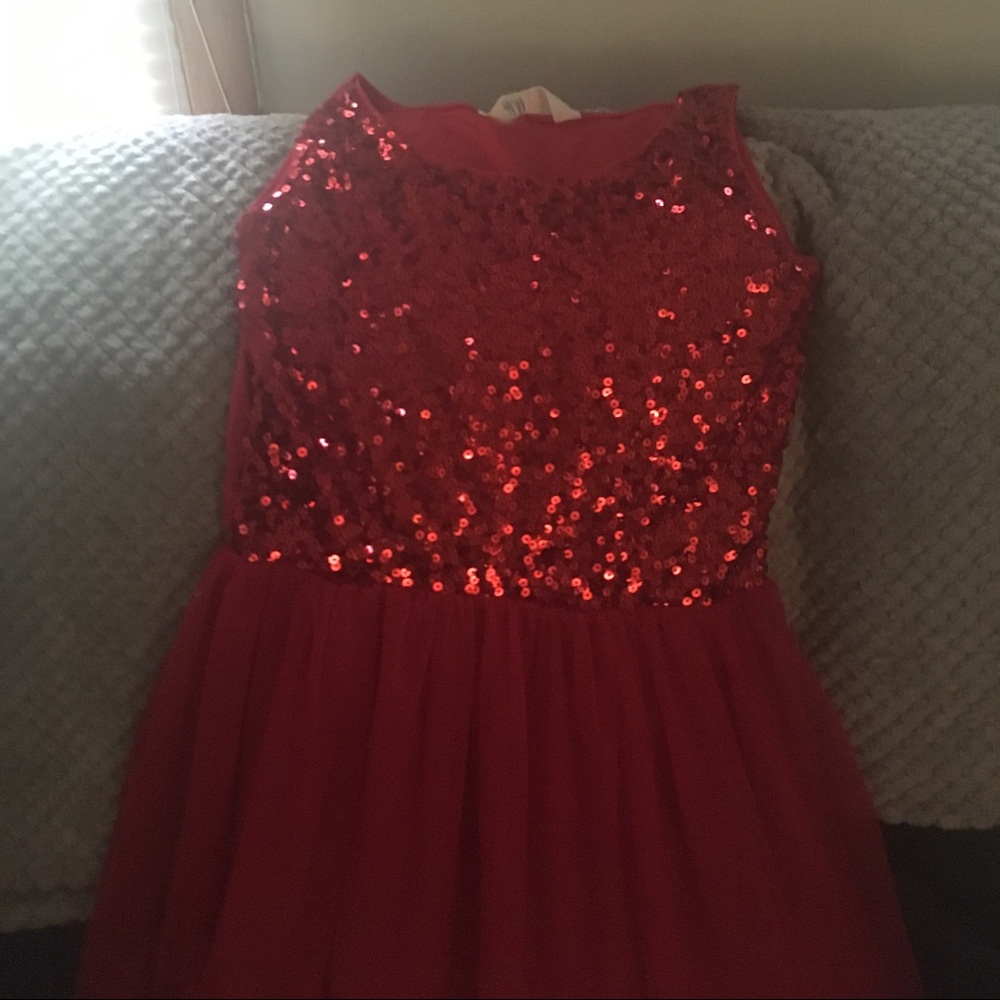 Adorable red sequin dress